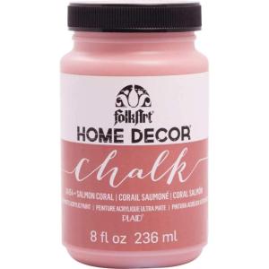 imageFolkArt Home Dcor Chalk Finish Acrylic Paint 8oz 8 ounce Milk JugSalmon Coral