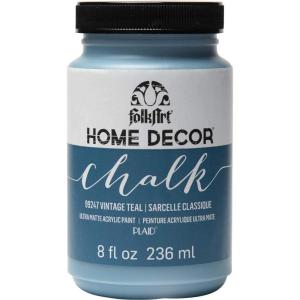 imageFolkArt Home Dcor Chalk Finish Acrylic Paint 8oz 8 ounce Milk JugVintage Teal