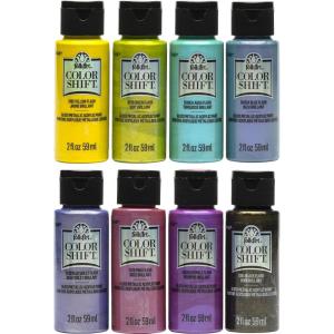 imageFolkArt Neon Glow Acrylic Paint Set 2 oz 8 Fl OzColor Shift