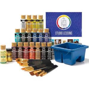 imageFolkArt Neon Glow Acrylic Paint Set 2 oz 8 Fl OzLets Paint