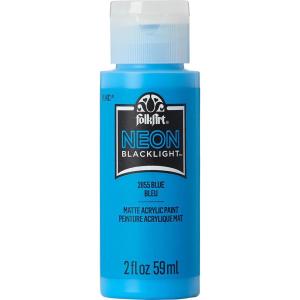 imageFolkArt Purple Neon Acrylic Paint in Assorted Colors 2 Ounce 2856 Neon PurpleNeon Blue