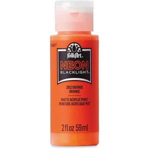 imageFolkArt Purple Neon Acrylic Paint in Assorted Colors 2 Ounce 2856 Neon PurpleNeon Orange