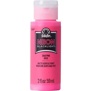imageFolkArt Purple Neon Acrylic Paint in Assorted Colors 2 Ounce 2856 Neon PurpleNeon Pink