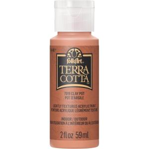 imageFolkArt Snowbank Assorted Acrylic 2 fl oz  59ml Terra Cotta Paint For Easy To Apply DIY Crafts Art Supplies With A Textured Finish 7011Clay Pot