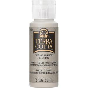 imageFolkArt Snowbank Assorted Acrylic 2 fl oz  59ml Terra Cotta Paint For Easy To Apply DIY Crafts Art Supplies With A Textured Finish 7011Cool Concrete