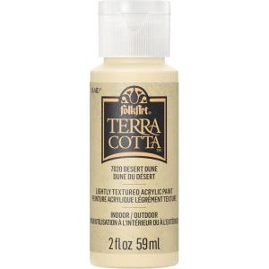 imageFolkArt Snowbank Assorted Acrylic 2 fl oz  59ml Terra Cotta Paint For Easy To Apply DIY Crafts Art Supplies With A Textured Finish 7011Desert Dune
