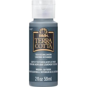 imageFolkArt Snowbank Assorted Acrylic 2 fl oz  59ml Terra Cotta Paint For Easy To Apply DIY Crafts Art Supplies With A Textured Finish 7011Ocean Cavern