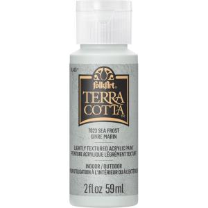 imageFolkArt Snowbank Assorted Acrylic 2 fl oz  59ml Terra Cotta Paint For Easy To Apply DIY Crafts Art Supplies With A Textured Finish 7011Sea Frost