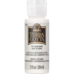 imageFolkArt Snowbank Assorted Acrylic 2 fl oz  59ml Terra Cotta Paint For Easy To Apply DIY Crafts Art Supplies With A Textured Finish 7011Snowbank