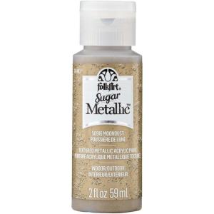 imageFolkArt Sugar Metallic Acrylic Craft Paint Evergold 2 fl oz Textured Paint for Indoor and Outdoor DIY Arts and Crafts Projects 50911Moondust