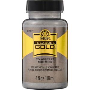 imageFolkArt Treasure Gold Brilliant Metallic Paint 4 oz Antique CopperAntique Silver