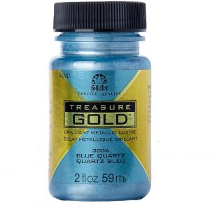 imageFolkArt Treasure Gold Brilliant Metallic Paint 4 oz Antique CopperBlue Quartz