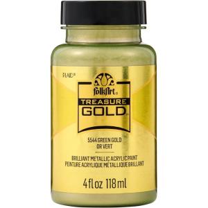 imageFolkArt Treasure Gold Brilliant Metallic Paint 4 oz Antique CopperGreen Gold