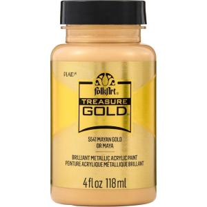 imageFolkArt Treasure Gold Brilliant Metallic Paint 4 oz Antique CopperMayan Gold
