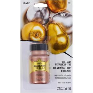 imageFolkArt Treasure Gold Brilliant Metallic Paint 4 oz Antique CopperRose Gold