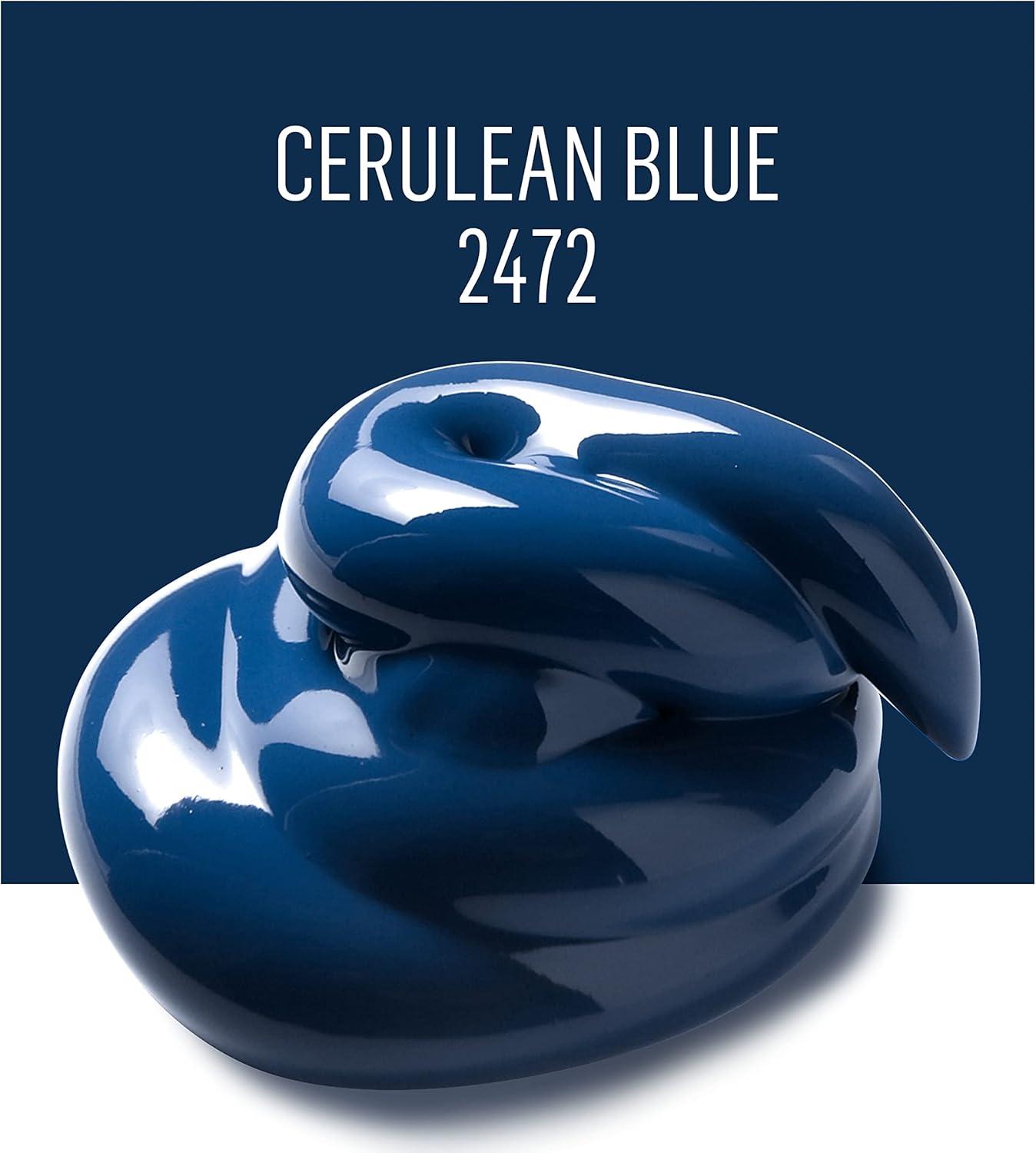 imageFolkArt Outdoor Acrylic Paint in Assorted Colors 2 Ounce 1614 Engine RedCerulean Blue