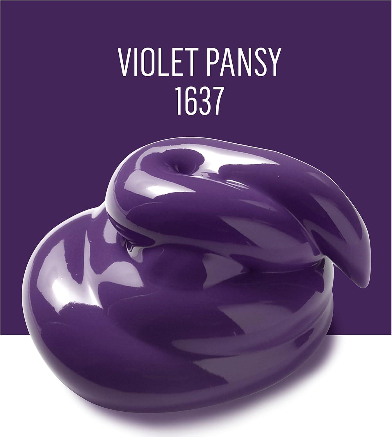 imageFolkArt Outdoor Acrylic Paint in Assorted Colors 2 Ounce 1614 Engine RedViolet Pansy
