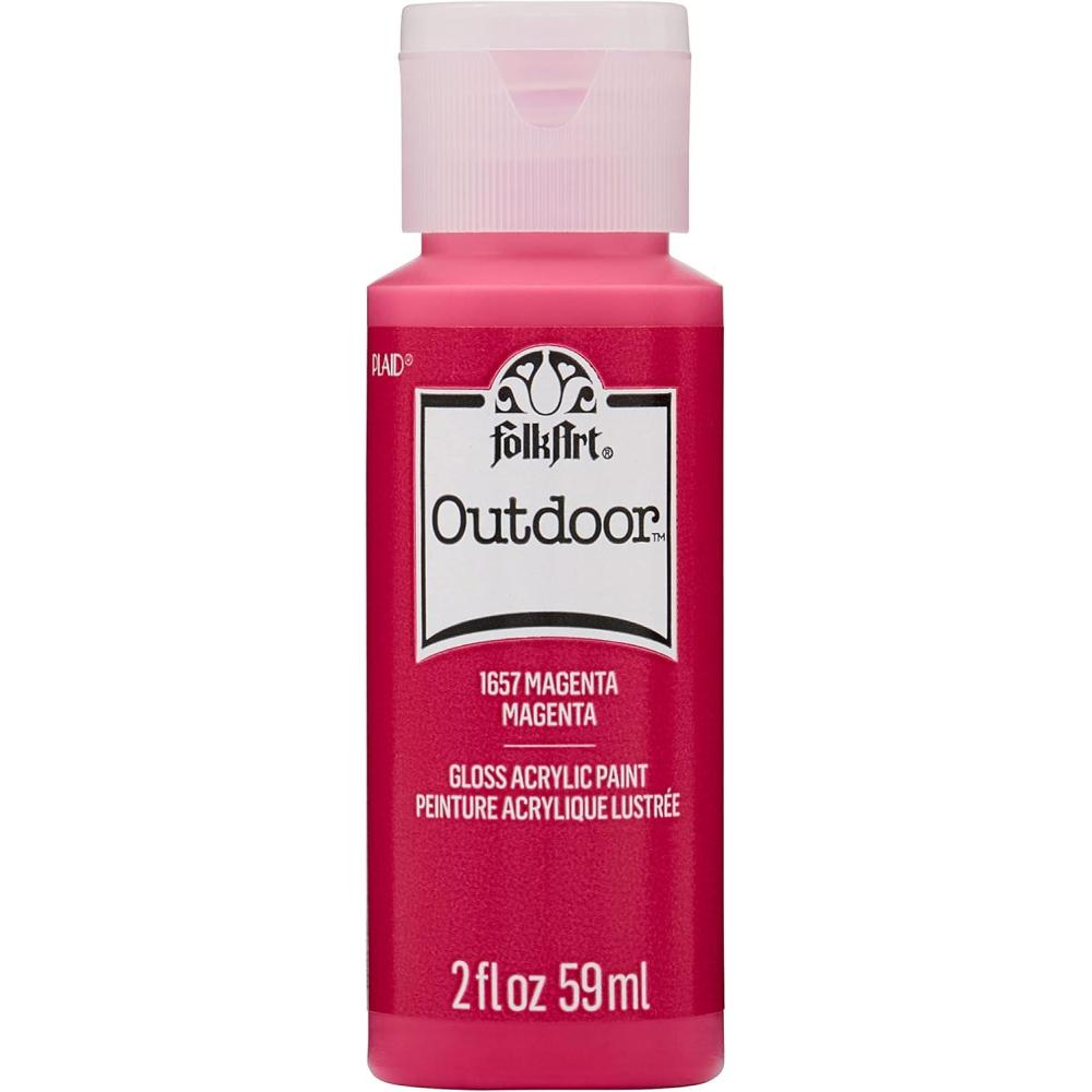 imageFolkArt Outdoor Acrylic Paint in Assorted Colors 2 Ounce 1614 Engine RedMagenta