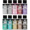 imageFolkArt 99445 24 Bottle Acrylic Craft Paint Set with 10 Pack of Brushes 2oz Colors May VaryAssorted Colors