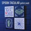 imageFolkArt Halloween Acrylic Paint Kit 15 Piece Set Including 6 Stencils and a Premium Brush