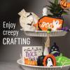 imageFolkArt Halloween Acrylic Paint Kit 15 Piece Set Including 6 Stencils and a Premium Brush