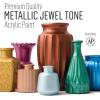 imageFolkArt Jewel Tone Acrylic Craft Paint Kit 15 Piece Set Including 12 Metallic Colors and 3 Premium Paintbrushes PROMOFAMET15