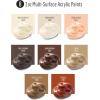 imageFolkArt MultiSurface Skintone Acrylic Craft Paint Kit 11 Piece Set Featuring 8 Satin Finsh Colors and 3 Premium Paintbrushes PROMOSKNTN12