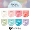 imageFolkArt Peaceful Mindful Matte Acrylic Craft Kit Colors 14 Piece Set with 8 Paints and 6 Premium PaintbrushesPeaceful