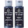 imageFolkArt multisurface metallic paint 2 oz Bright GoldCharcoal Black