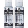 imageFolkArt multisurface metallic paint 2 oz Bright GoldMetallic Platinum