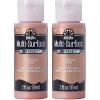 imageFolkArt multisurface metallic paint 2 oz Bright GoldMetallic Rose Gold