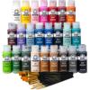 imageFolkArt 99445 24 Bottle Acrylic Craft Paint Set with 10 Pack of Brushes 2oz Colors May VaryAssorted Colors