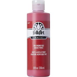 imageFolkArt Acrylic Craft Paints Conch Shell 8 fl oz Premium Matte Finish Paint Perfect For Easy To Apply DIY Arts And Crafts 36355Engine Red