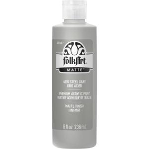 imageFolkArt Acrylic Craft Paints Conch Shell 8 fl oz Premium Matte Finish Paint Perfect For Easy To Apply DIY Arts And Crafts 36355Steel Gray