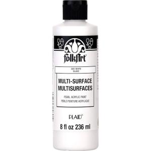 imageFolkArt Multi Surface Specialty Effect Paint in Assorted Colors 8 oz Metallic Sterling SilverPearl White