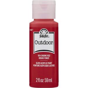 imageFolkArt Outdoor Acrylic Paint in Assorted Colors 2 Ounce 1614 Engine RedEngine Red
