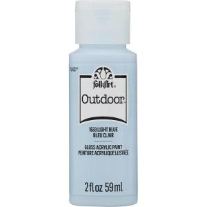 imageFolkArt Outdoor Acrylic Paint in Assorted Colors 2 Ounce 1614 Engine RedLight Blue