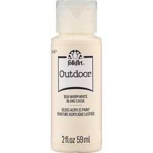 imageFolkArt Outdoor Acrylic Paint in Assorted Colors 2 Ounce 1614 Engine RedWarm White