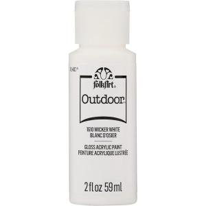 imageFolkArt Outdoor Acrylic Paint in Assorted Colors 2 Ounce 1614 Engine RedWicker White