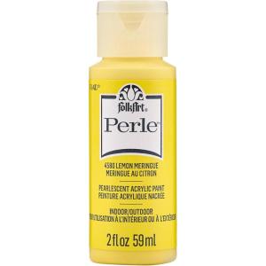 imageFolkArt Perle Acrylic Craft Paint Strawberry Ice 2 fl ozLemon Meringue