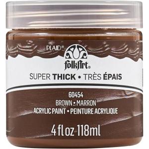 imageFolkArt Super Thick Acrylic Paint with a Textured Finish White 4 ozBrown