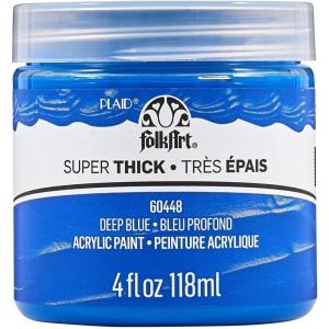 imageFolkArt Super Thick Acrylic Paint with a Textured Finish White 4 ozDeep Blue