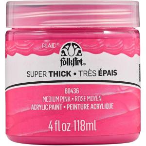 imageFolkArt Super Thick Acrylic Paint with a Textured Finish White 4 ozMedium Pink