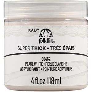 imageFolkArt Super Thick Acrylic Paint with a Textured Finish White 4 ozPearl White