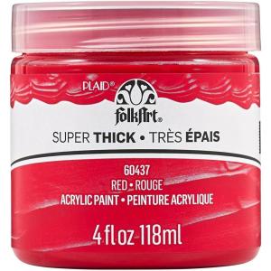 imageFolkArt Super Thick Acrylic Paint with a Textured Finish White 4 ozRed