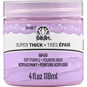 imageFolkArt Super Thick Acrylic Paint with a Textured Finish White 4 ozSoft Purple