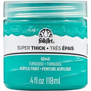 imageFolkArt Super Thick Acrylic Paint with a Textured Finish White 4 ozTurquoise