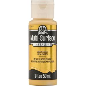 imageFolkArt multisurface metallic paint 2 oz Bright GoldBlack Gold