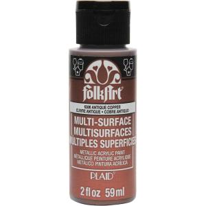 imageFolkArt multisurface metallic paint 2 oz Bright GoldMetallic Antique Copper