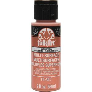 imageFolkArt multisurface metallic paint 2 oz Bright GoldMetallic Fire Opal